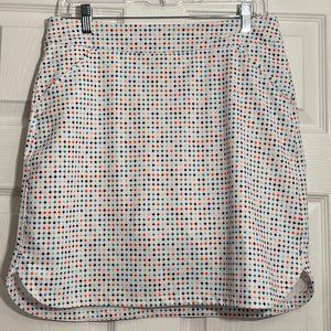 Peter Millar Women's Performance Alice Petal Hem White Multi color Golf Skort M